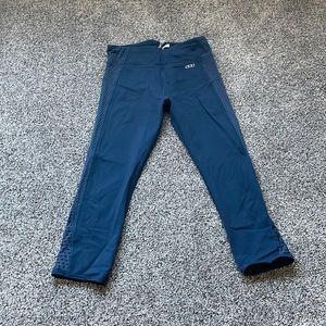 Blue mesh Lorna Jane capris